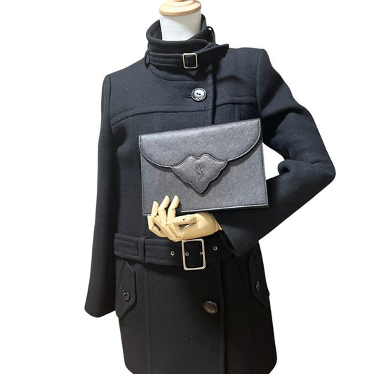 Yves Saint Laurent - Cartera de mano/clutch en cuero Saffiano