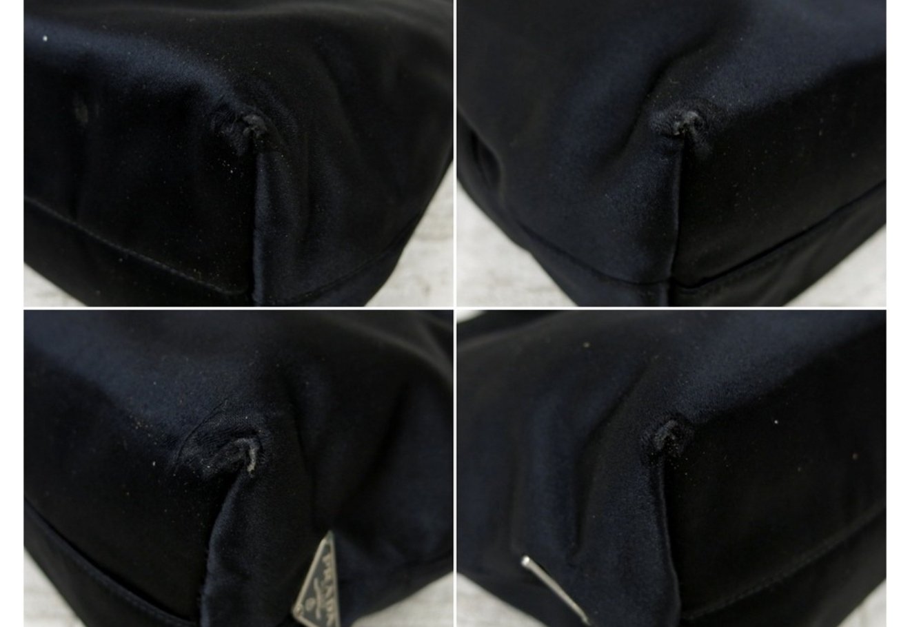 Prada – Bolso de mano vintage en satén negro