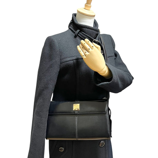 Yves Saint Laurent - Bolso de hombro de cuero negro