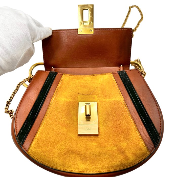 Chloé Drew Mini Patchwork de piel y ante