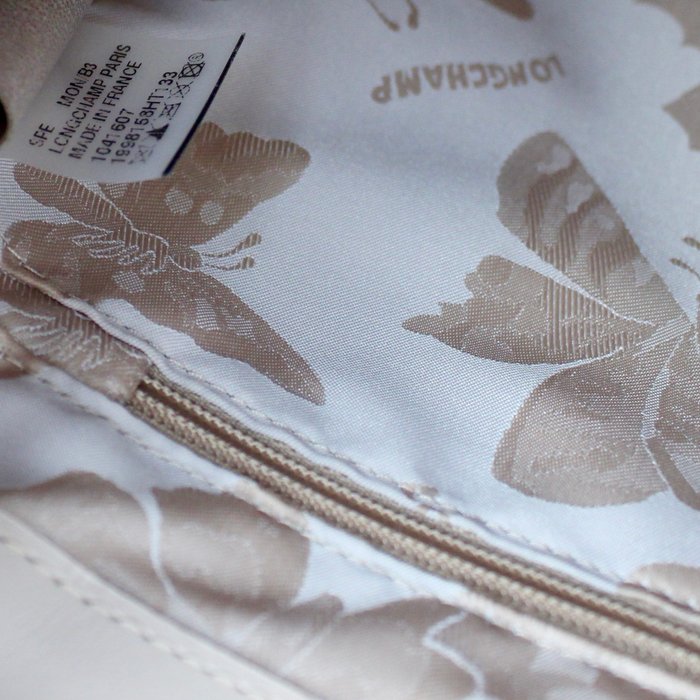 Longchamp – Bolso Tote de cuero beige