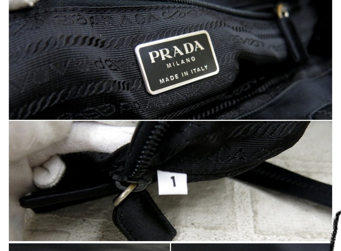 Prada – Bolso de mano vintage en satén negro