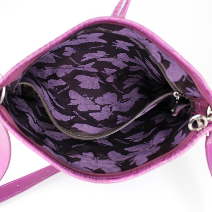 Longchamp - Bolso de hombro de piel con relieve de cocodrilo