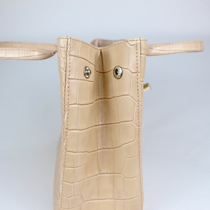 Longchamp – Bolso Tote de cuero beige