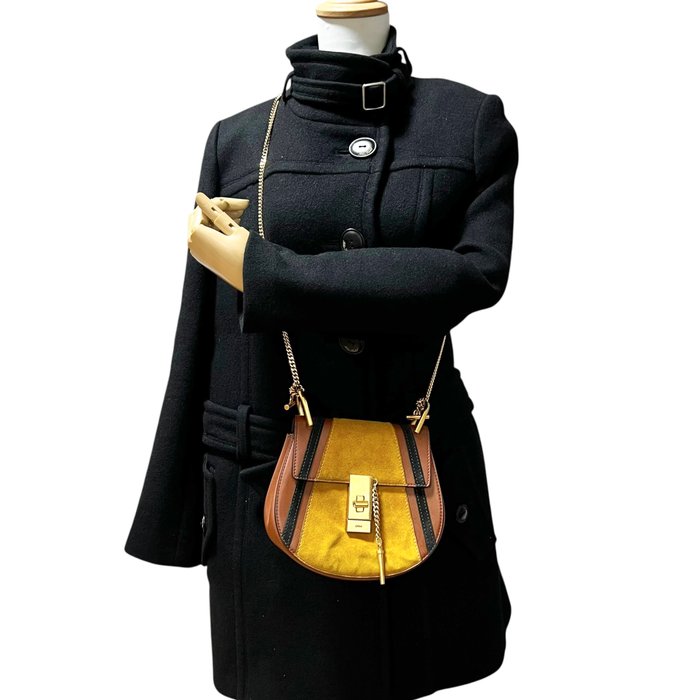 Chloé Drew Mini Patchwork de piel y ante