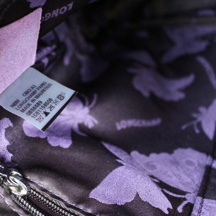 Longchamp - Bolso de hombro de piel con relieve de cocodrilo