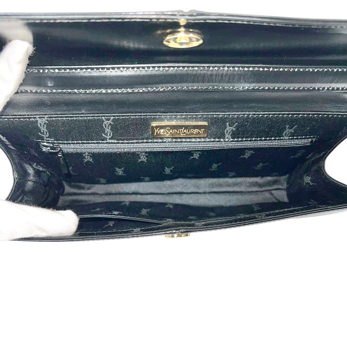 Yves Saint Laurent - Bolso de hombro de cuero negro