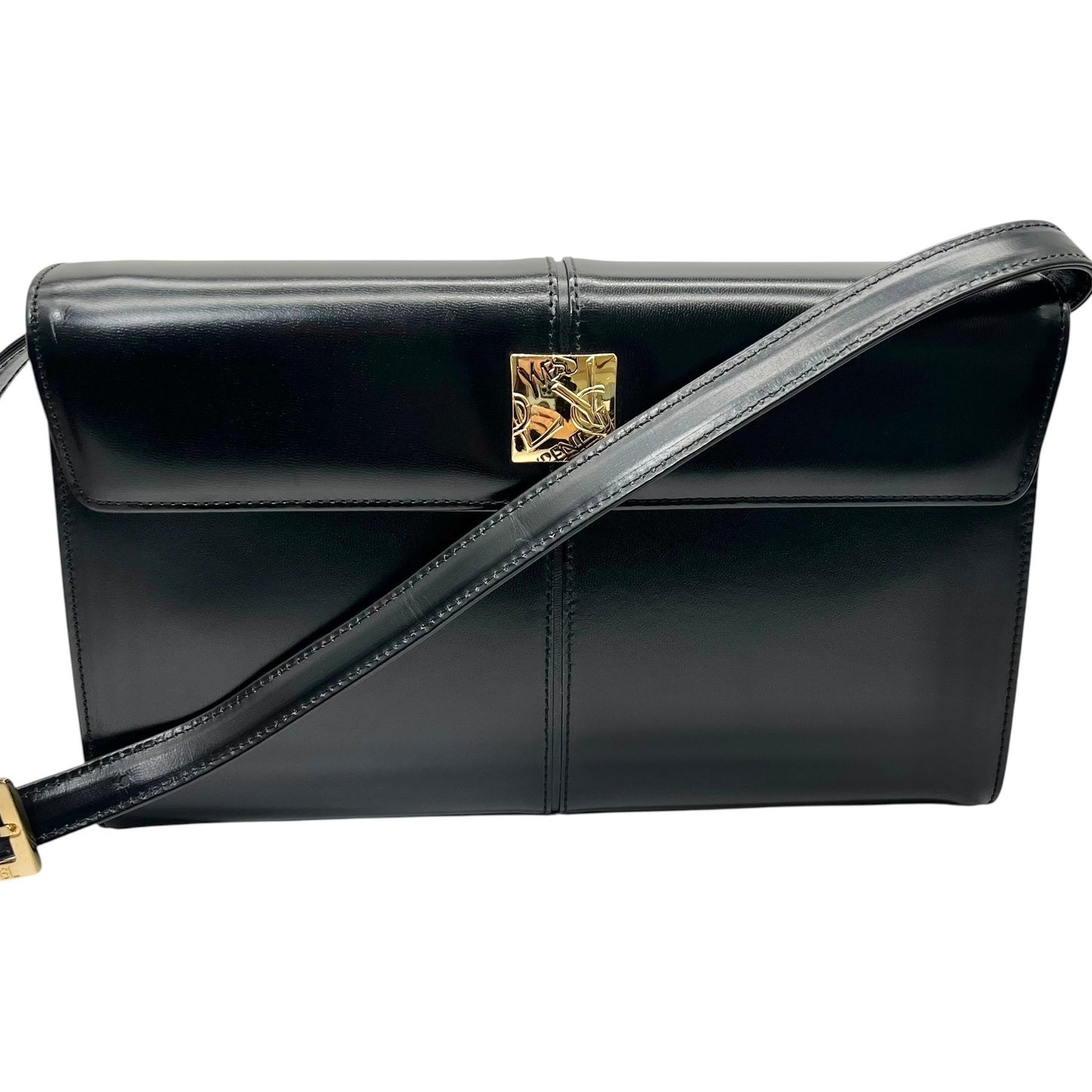 Yves Saint Laurent - Bolso de hombro de cuero negro