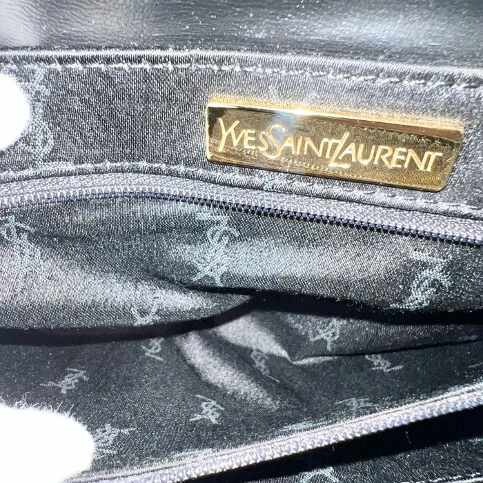 Yves Saint Laurent - Bolso de hombro de cuero negro