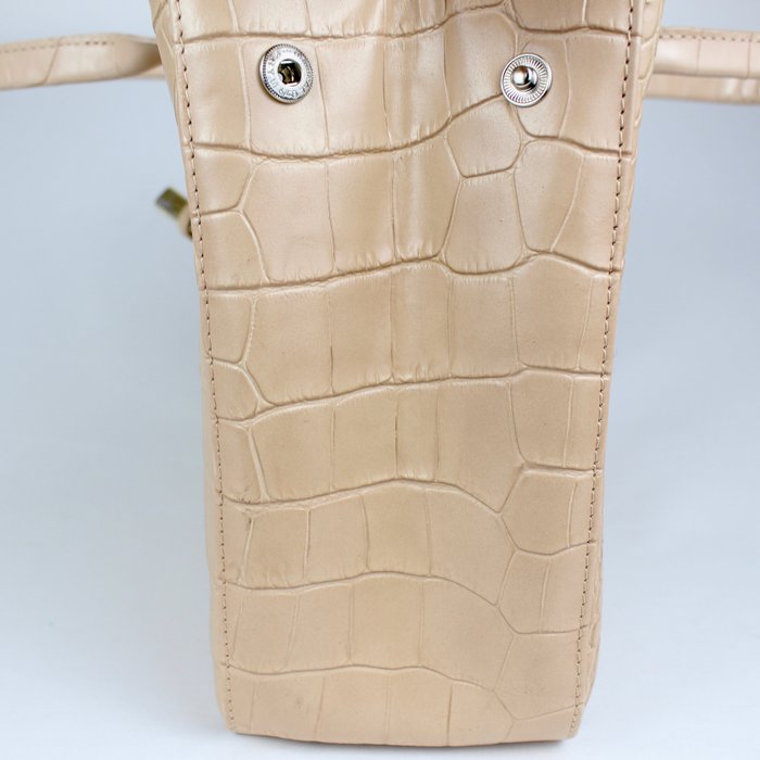 Longchamp – Bolso Tote de cuero beige