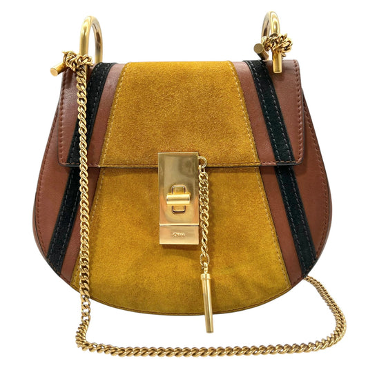 Chloé Drew Mini Patchwork de piel y ante