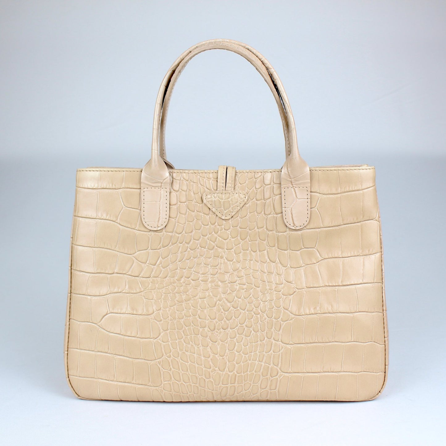 Longchamp – Bolso Tote de cuero beige