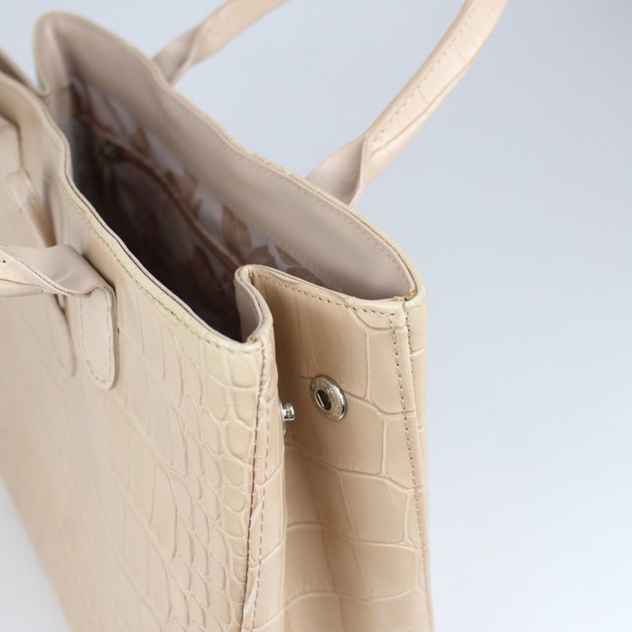 Longchamp – Bolso Tote de cuero beige