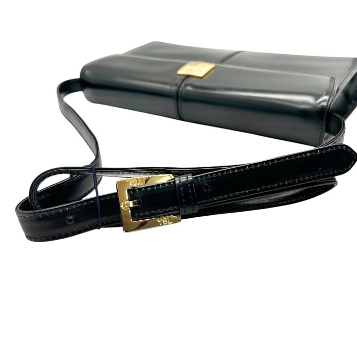 Yves Saint Laurent - Bolso de hombro de cuero negro